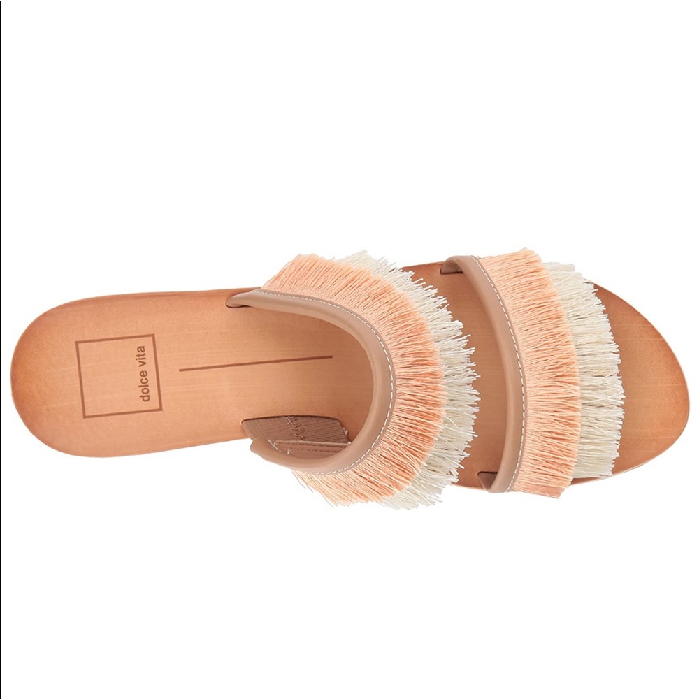 Dolce Vita Women's Haya natural fringe Sandal